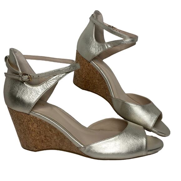 Cole Haan Soft Gold Sadie Grand Cork Wedges - Size 10.5 - Women - Picture 2 of 13